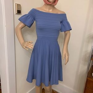 ted baker criptum bardot frill knitted skater dress